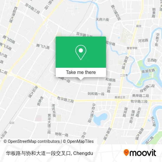 华板路与协和大道一段交叉口 map