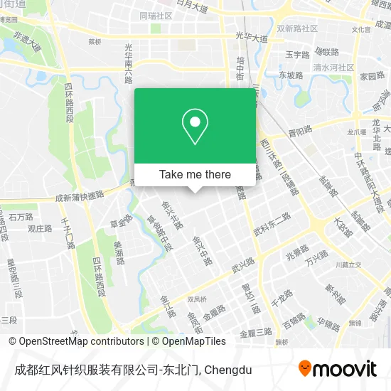 成都红风针织服装有限公司-东北门 map
