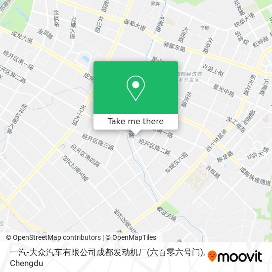 一汽-大众汽车有限公司成都发动机厂(六百零六号门) map