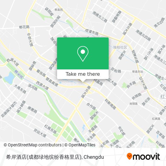 希岸酒店(成都绿地缤纷香格里店) map