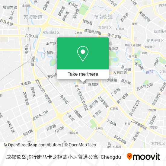 成都鹭岛步行街马卡龙轻蓝小居普通公寓 map