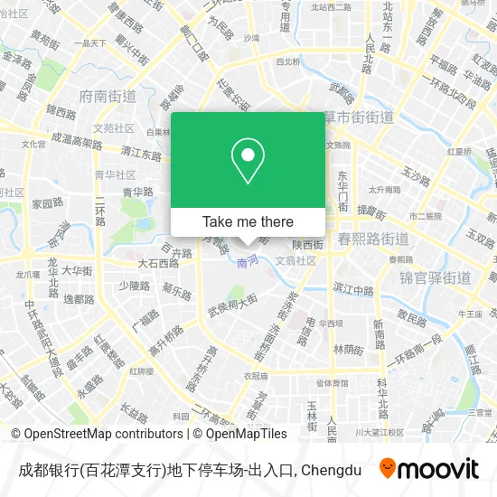 成都银行(百花潭支行)地下停车场-出入口 map