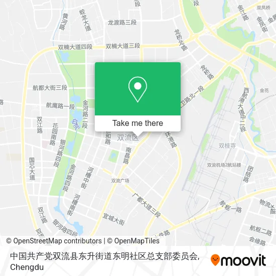 中国共产党双流县东升街道东明社区总支部委员会 map