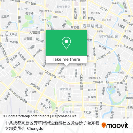 中共成都高新区芳草街街道新能社区党委沙子堰东巷支部委员会 map