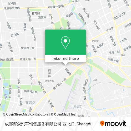 成都辉众汽车销售服务有限公司-西北门 map