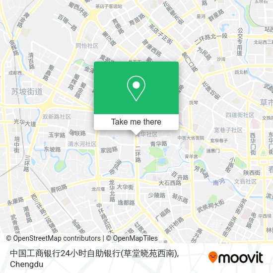 中国工商银行24小时自助银行(草堂晓苑西南) map