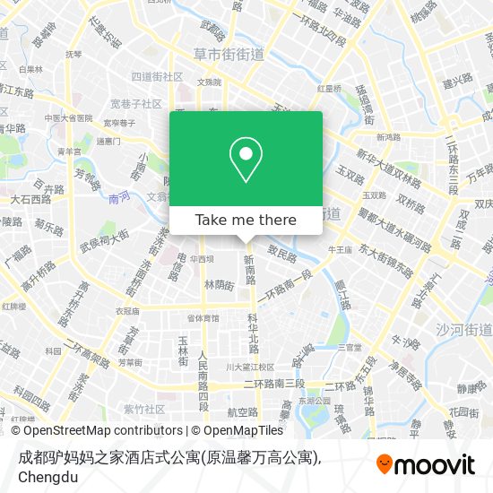 成都驴妈妈之家酒店式公寓(原温馨万高公寓) map