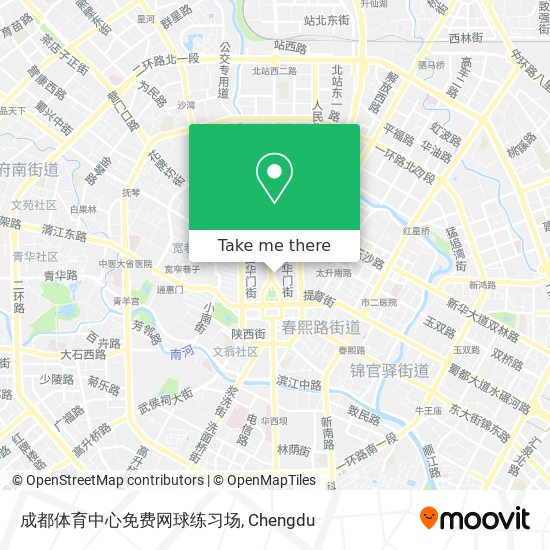 成都体育中心免费网球练习场 map