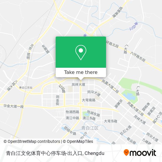 青白江文化体育中心停车场-出入口 map