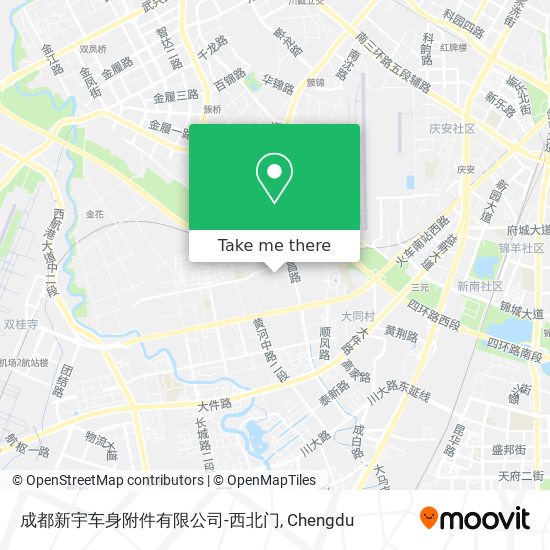 成都新宇车身附件有限公司-西北门 map