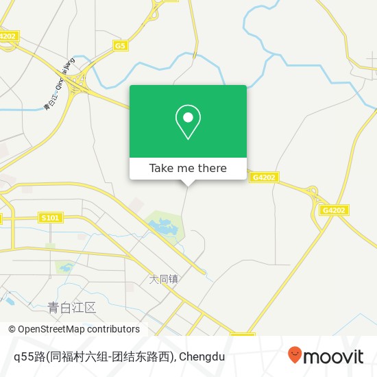 q55路(同福村六组-团结东路西) map