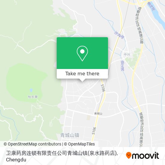 卫康药房连锁有限责任公司青城山镇(泉水路药店) map