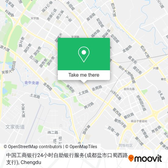 中国工商银行24小时自助银行服务(成都盐市口蜀西路支行) map
