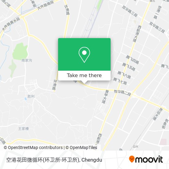 空港花田微循环(环卫所-环卫所) map