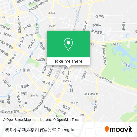 成都小清新风格四居室公寓 map