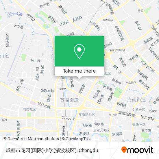 成都市花园(国际)小学(清波校区) map