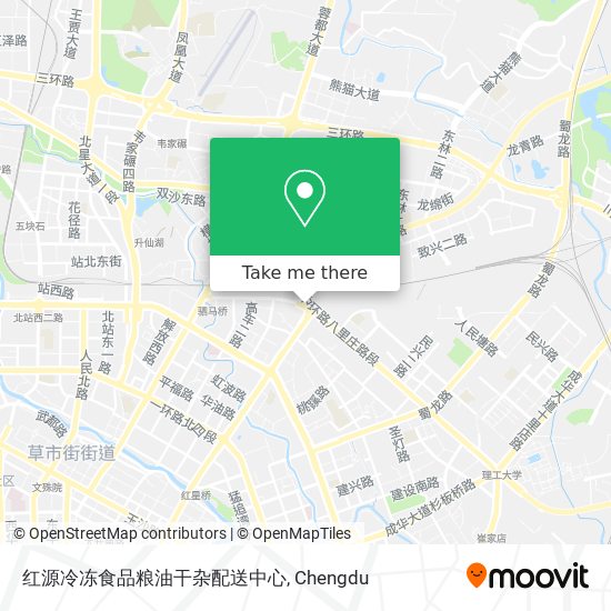 红源冷冻食品粮油干杂配送中心 map