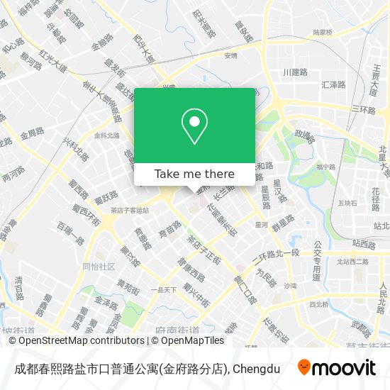 成都春熙路盐市口普通公寓(金府路分店) map