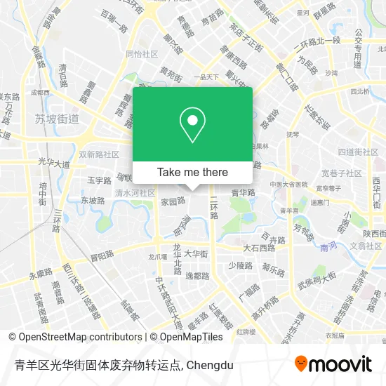 青羊区光华街固体废弃物转运点 map