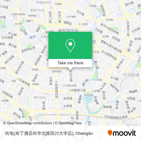 街电(布丁酒店科华北路四川大学店) map