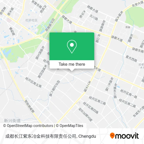 成都长江紫东冶金科技有限责任公司 map