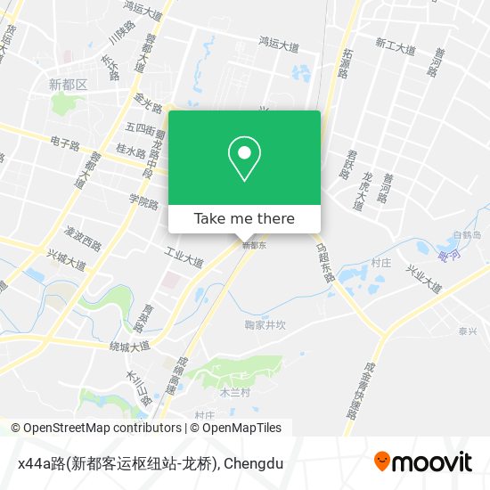 x44a路(新都客运枢纽站-龙桥) map