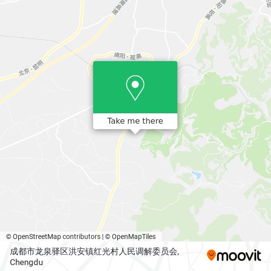 成都市龙泉驿区洪安镇红光村人民调解委员会 map