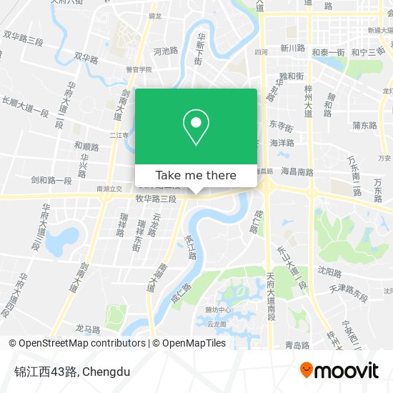 锦江西43路 map