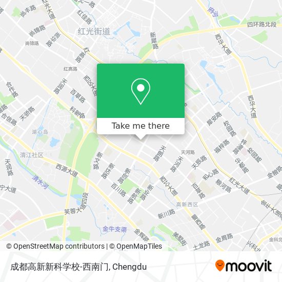 成都高新新科学校-西南门 map