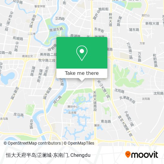 恒大天府半岛淽澜城-东南门 map