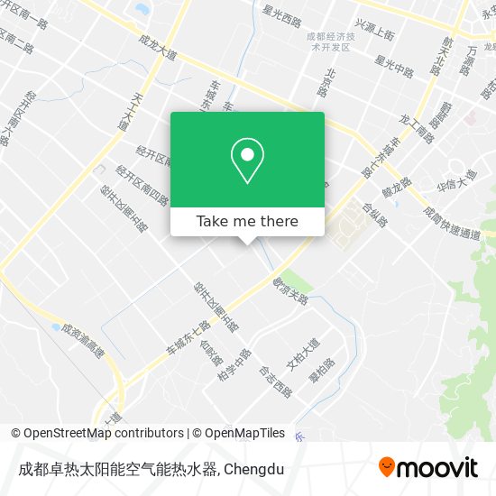 成都卓热太阳能空气能热水器 map