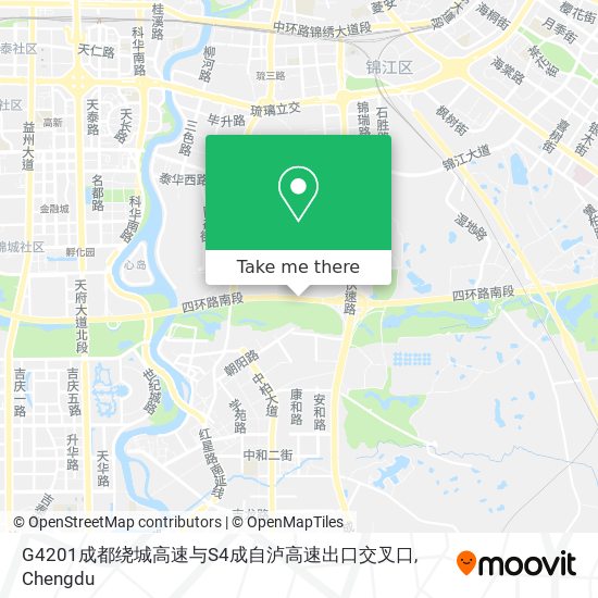 G4201成都绕城高速与S4成自泸高速出口交叉口 map