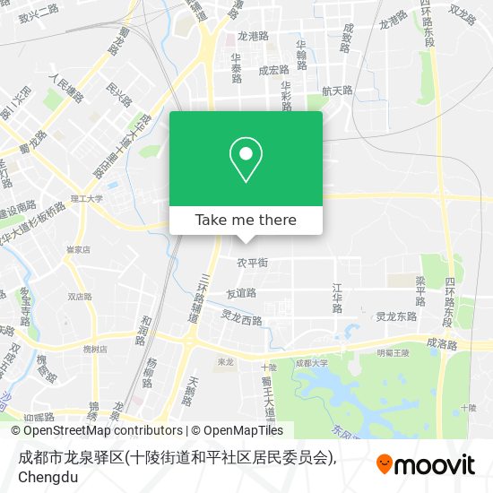 成都市龙泉驿区(十陵街道和平社区居民委员会) map