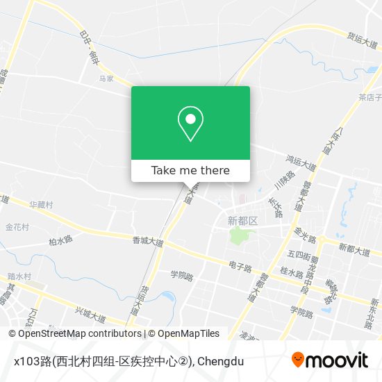 x103路(西北村四组-区疾控中心②) map