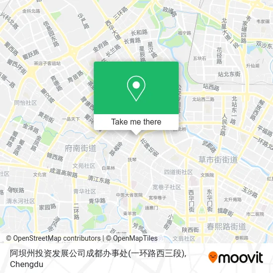 阿坝州投资发展公司成都办事处(一环路西三段) map