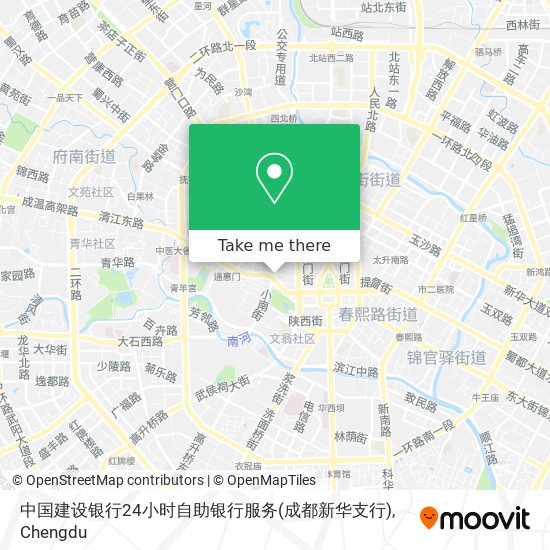 中国建设银行24小时自助银行服务(成都新华支行) map