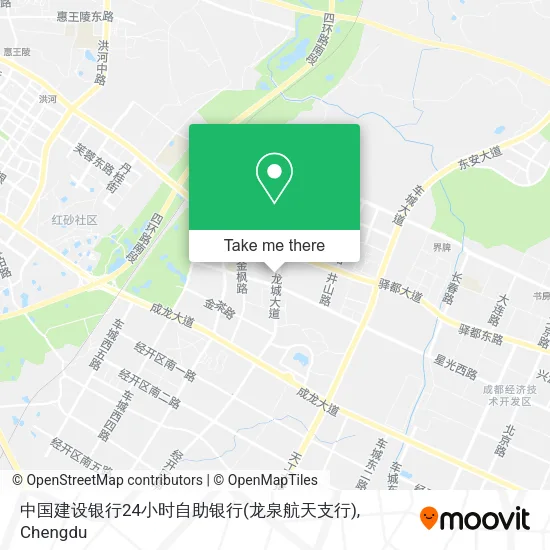 中国建设银行24小时自助银行(龙泉航天支行) map