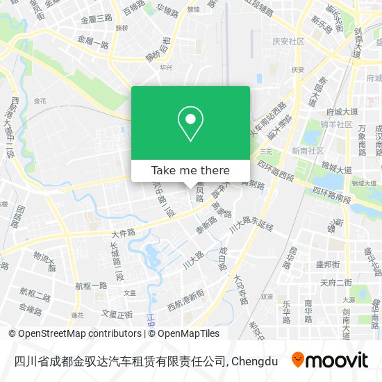 四川省成都金驭达汽车租赁有限责任公司 map