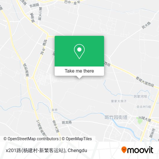 x201路(杨建村-新繁客运站) map