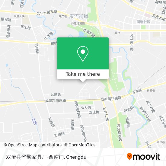 双流县华聚家具厂-西南门 map