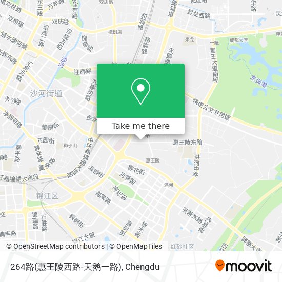 264路(惠王陵西路-天鹅一路) map