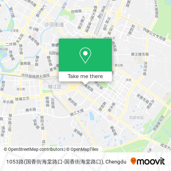 1053路(国香街海棠路口-国香街海棠路口) map