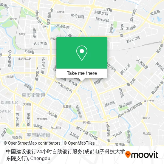 中国建设银行24小时自助银行服务(成都电子科技大学东院支行) map