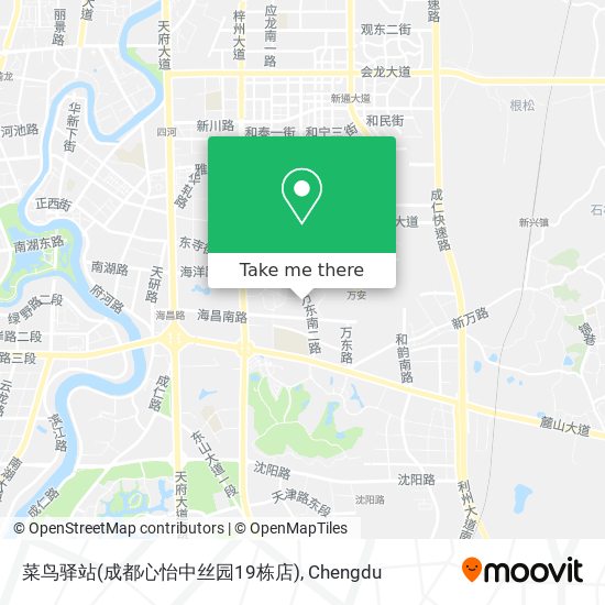 菜鸟驿站(成都心怡中丝园19栋店) map