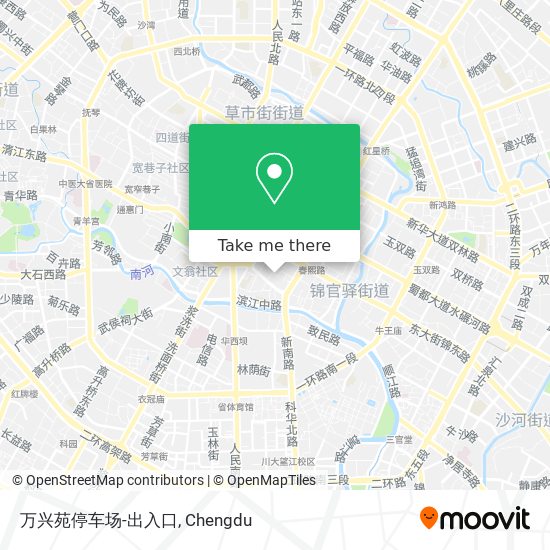 万兴苑停车场-出入口 map