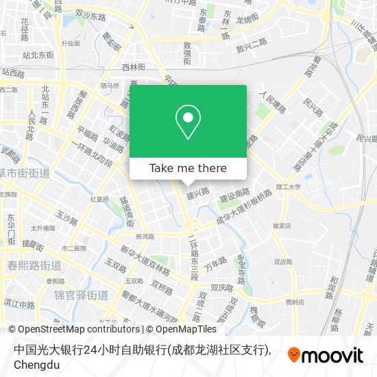 中国光大银行24小时自助银行(成都龙湖社区支行) map