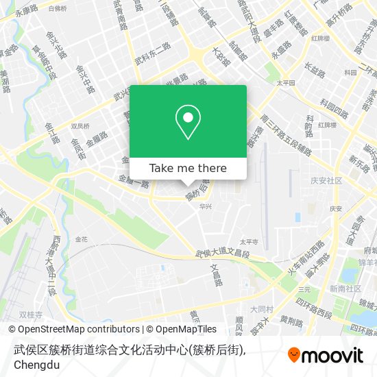 武侯区簇桥街道综合文化活动中心(簇桥后街) map