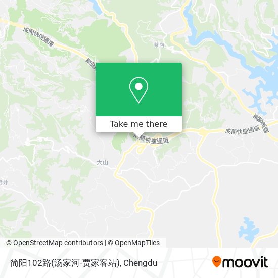 简阳102路(汤家河-贾家客站) map