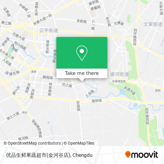 优品生鲜果蔬超市(金河谷店) map