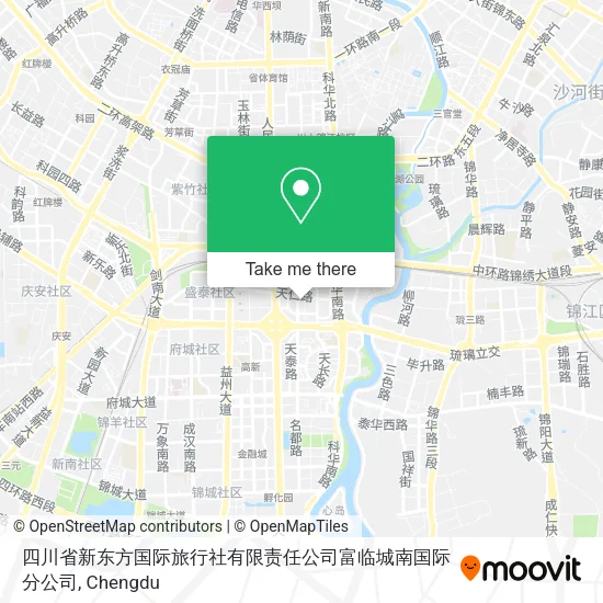 四川省新东方国际旅行社有限责任公司富临城南国际分公司 map